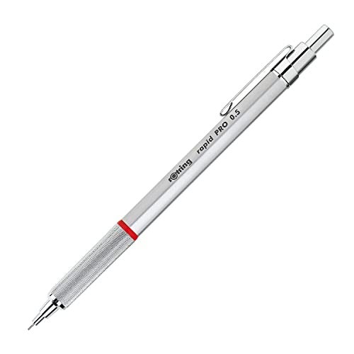 Rotring رورينج رابيد برو قلم رصاص ميكانيكي، 0.5 مم، فضي - Image 1