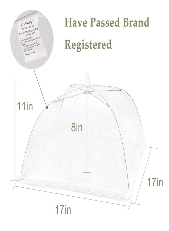 Onarway 6 Pack Food Serving Tents 17 Inch Pop-Up Encrypted Mesh Food Covers, Keep Flies Bugs Mosquitoes Away, Fine Net Screen Umbrella for Outdoors, Parties Picnics, BBQs, Reusable and Collapsible - Image 2