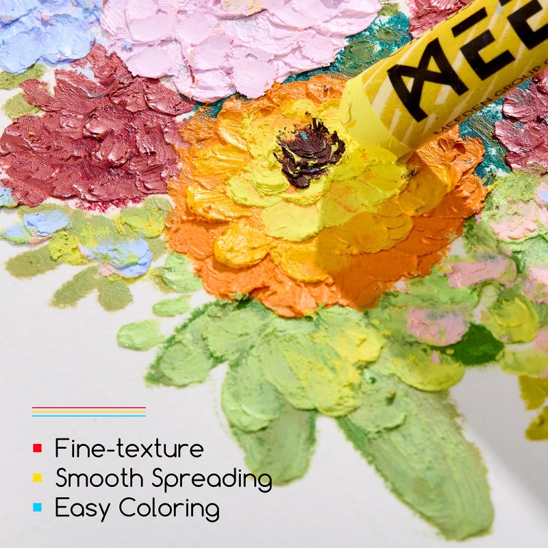 MEEDEN Soft Oil Pastels Set: 144 Vibrant Colors Art Oil Pastels for Blending Layering Shading Drawing - Smooth Oil Pastel Crayons for Artists Beginners Adults Teachers Christmas Painting - Image 5