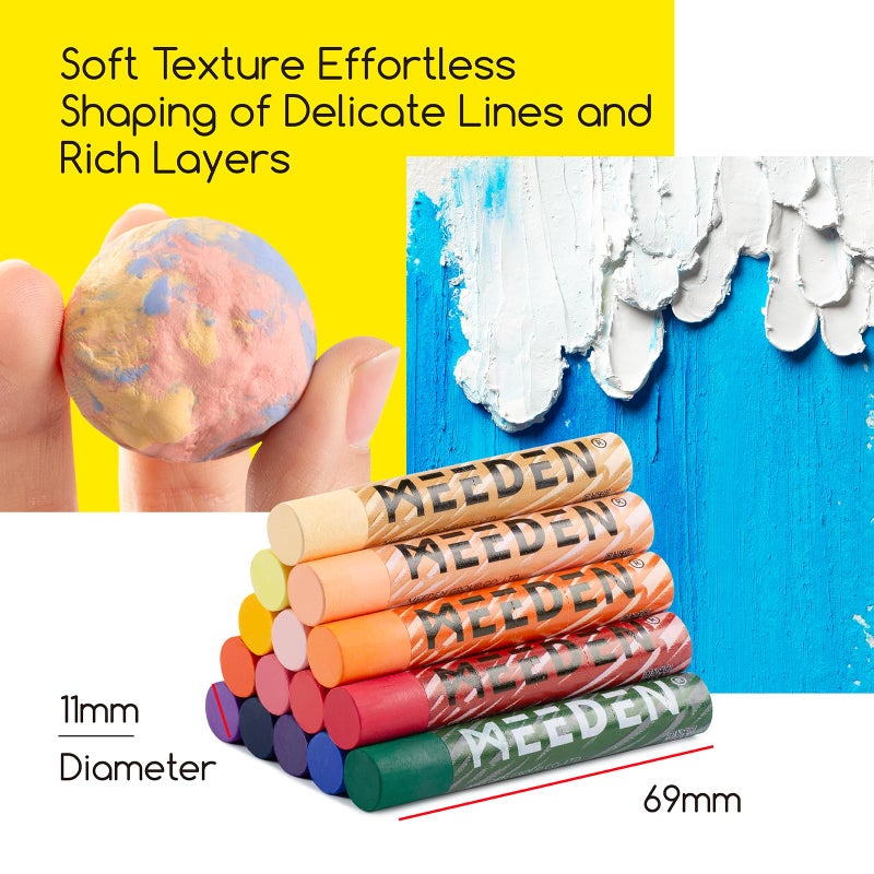 MEEDEN Soft Oil Pastels Set: 144 Vibrant Colors Art Oil Pastels for Blending Layering Shading Drawing - Smooth Oil Pastel Crayons for Artists Beginners Adults Teachers Christmas Painting - Image 3