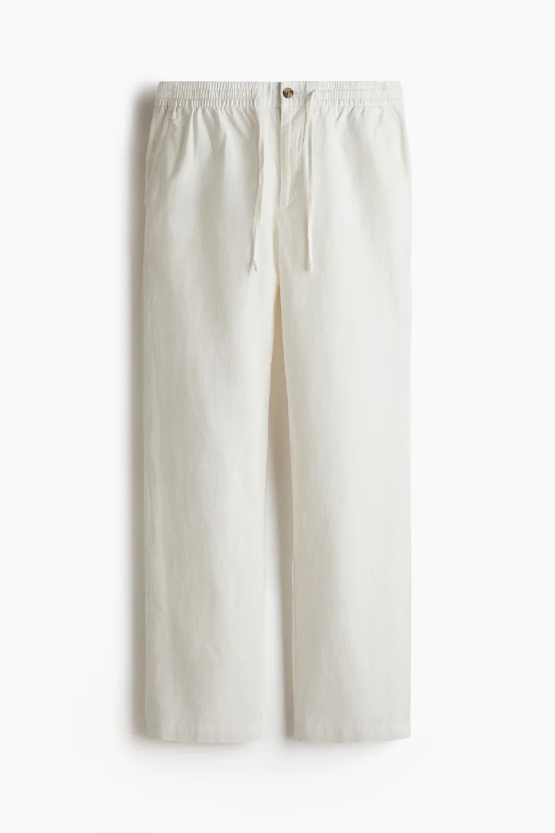 Regular Fit Linen-blend trousers