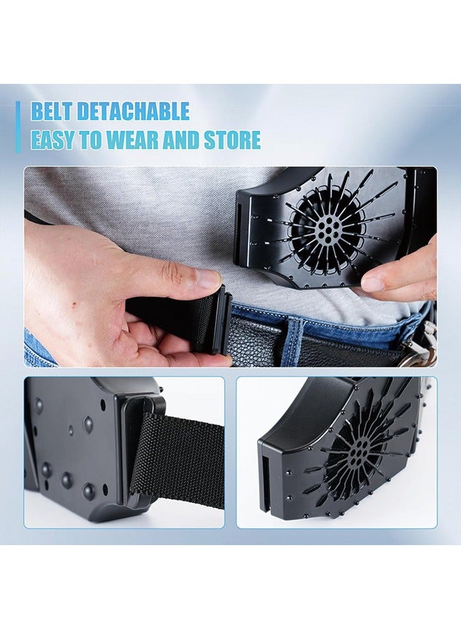 Loquat Waist Fan, Portable Fan Rechargeable, 8000 mAh Battery Operated Wearable Personal Fan, Neck Fan that Blow Cold Air, Body Fan for Outdoor, Farm, Camping, Hiking, Travel, Fishing (white) - Image 5