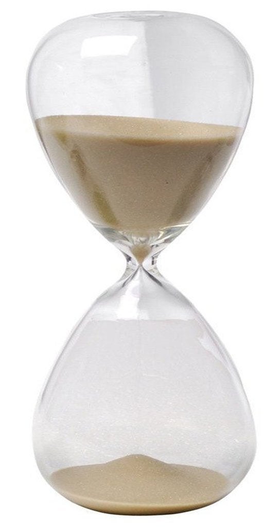 Winterworm Large Fashion Colorful Sand Glass Sandglass Hourglass Timer Clear Smooth Glass Measures Home Desk Decor Xmas Birthday Gift (5 Minutes, Brown) - Image 1