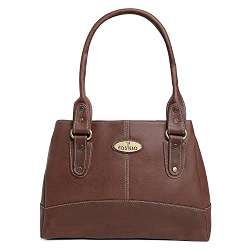Fostelo Women's Birdie Satchel Tote Handbag for Women | Ladies Purse | Stylish Shoulder Bag | Gift For Women | Brown - Image 1