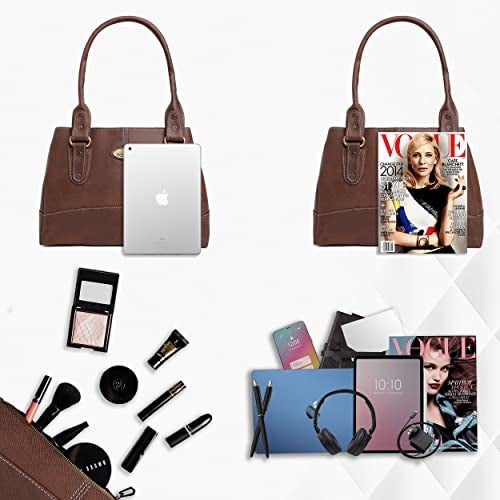 Fostelo Women's Birdie Satchel Tote Handbag for Women | Ladies Purse | Stylish Shoulder Bag | Gift For Women | Brown - Image 4