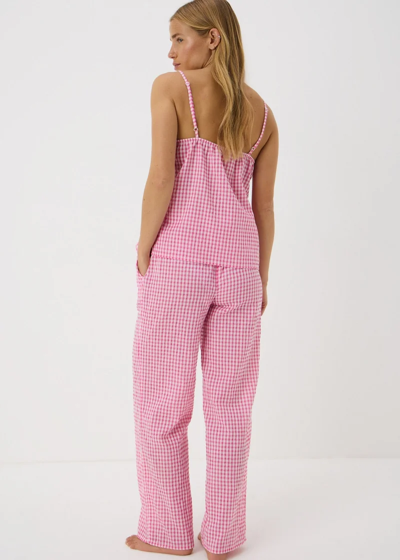 Matalan Pink Gingham Cami Pyjama Set