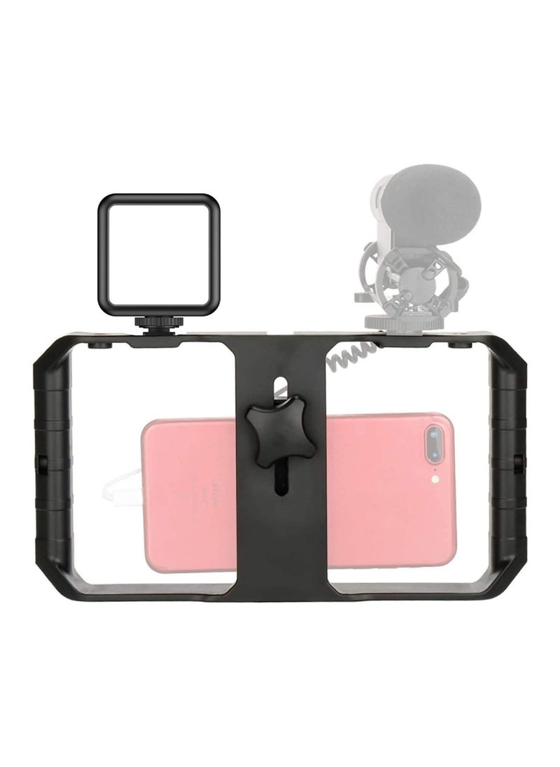 SYOSI Filmmaking Case U Rig Pro Smartphone Video Rig mobile phone handheld recording video shooting live rabbit cage VL49 RGB Video Lights  - Image 1