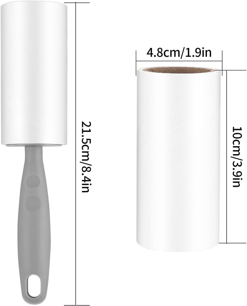 كادلين Portable Lint Roller,2 Handle with 5 Extra Sticky Lint Roller Set 300 Sheetsfor Clothes,with Protective Covers, Sofa, Bed and Carpet, Lint Roller for Pet Hair, Cat Hair Dog Hair, Dust - Image 2