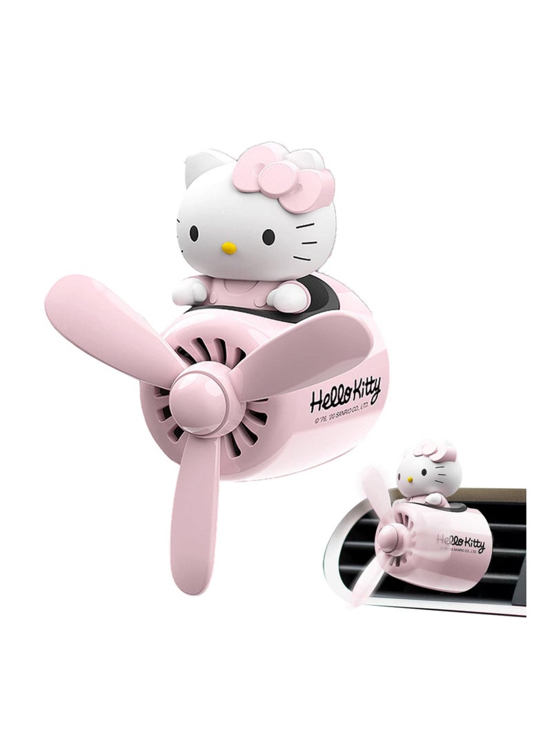 KASTWAVE Hello Kitty Car Air Fresheners, Car Diffuser Rotating Propeller Air Outlet Vent Fresheners, Vent Clip Air Fresheners for Cars, Creative Car Perfume Decoration - Image 1