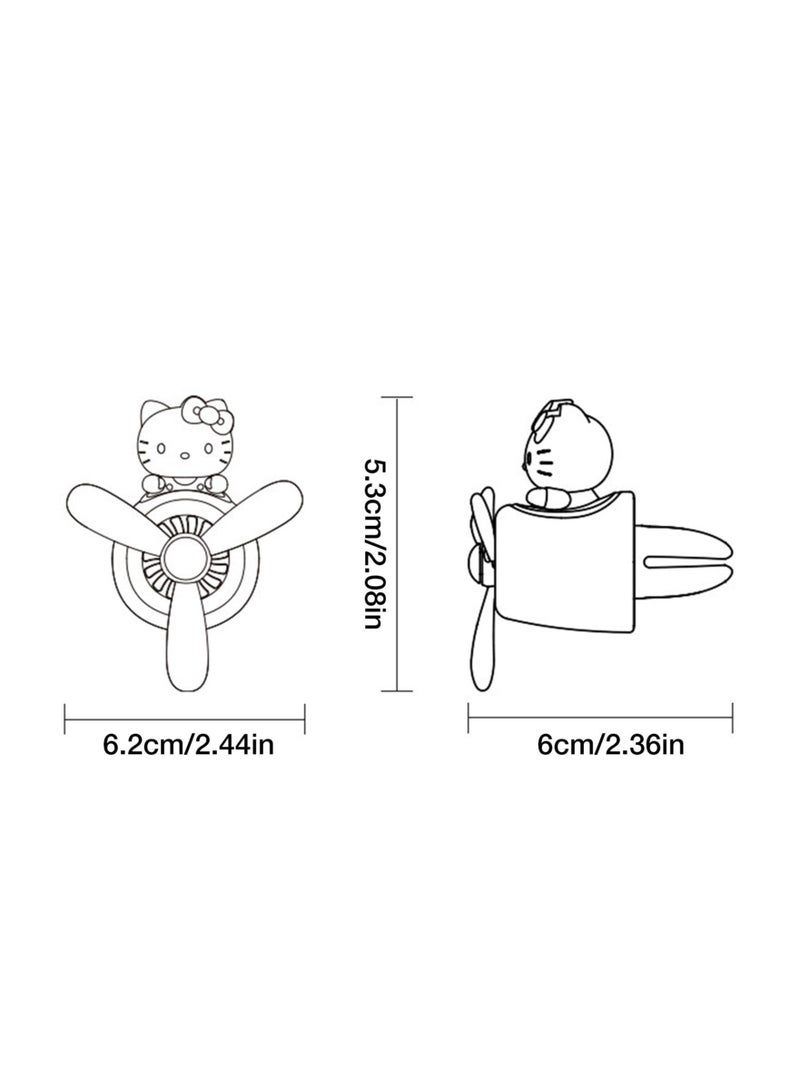 KASTWAVE Hello Kitty Car Air Fresheners, Car Diffuser Rotating Propeller Air Outlet Vent Fresheners, Vent Clip Air Fresheners for Cars, Creative Car Perfume Decoration - Image 5