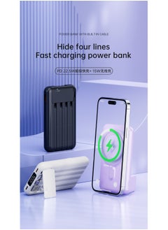 Fast Charging Magnetic Wireless Power Bank with 22.5w Built-in Cable Portable Super Fast Charging Mobile Power Supply 10000 mAh White - pzsku/ZB77B11415695994DDF66Z/45/_/1714033568/efb78545-51f9-4632-80d4-291a360738ac