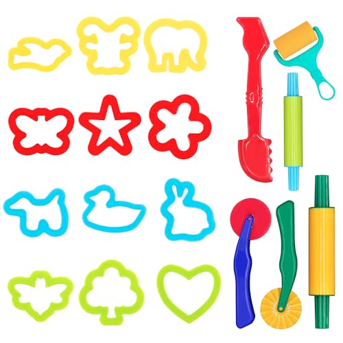 DIMROM Clay and Play Dough Tools Six Piece Set Ages 3 Up 18pcs - Image 1