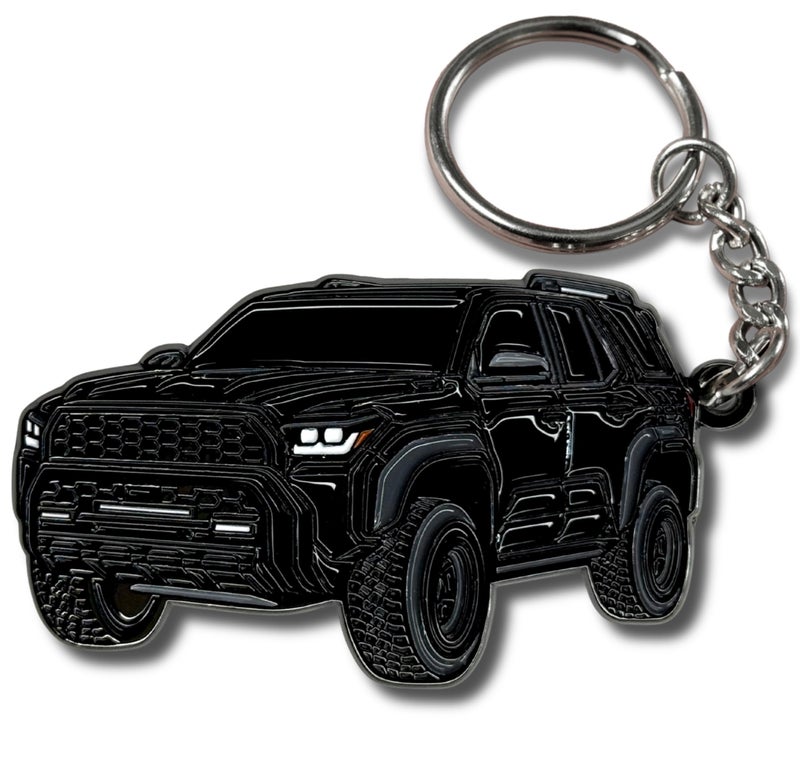 Four Wheel Beast 2025 4Runner Keychain 6Th Gen Accessories Sequoia 4 Runner Key Chain Fob Cover Gifts Accessories (Black) - Image 1