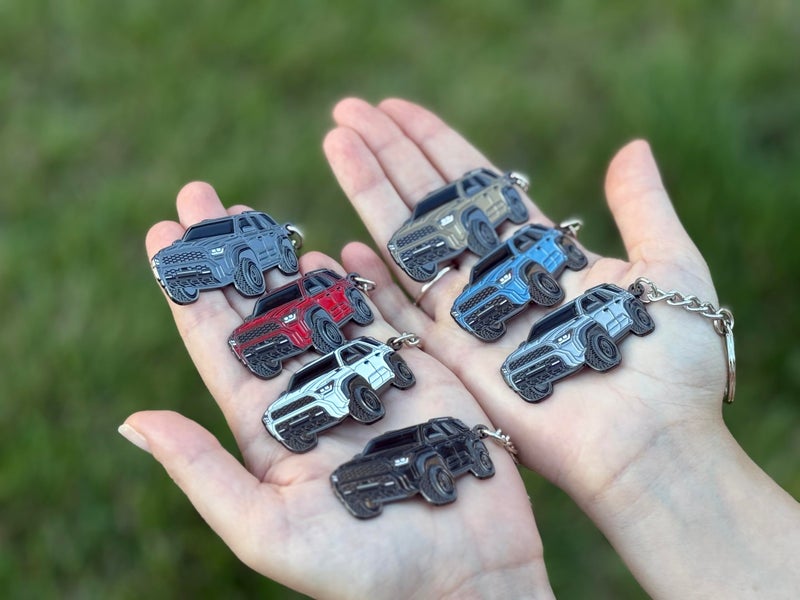 Four Wheel Beast 2025 4Runner Keychain 6Th Gen Accessories Sequoia 4 Runner Key Chain Fob Cover Gifts Accessories (Black) - Image 5