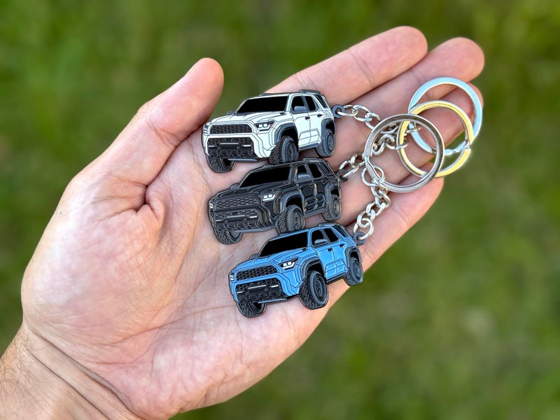 Four Wheel Beast 2025 4Runner Keychain 6Th Gen Accessories Sequoia 4 Runner Key Chain Fob Cover Gifts Accessories (Black) - Image 3