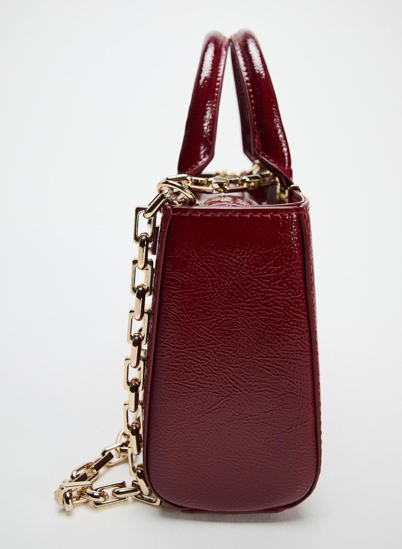 Zara Textured Handbag Crossbody Bag - Image 3