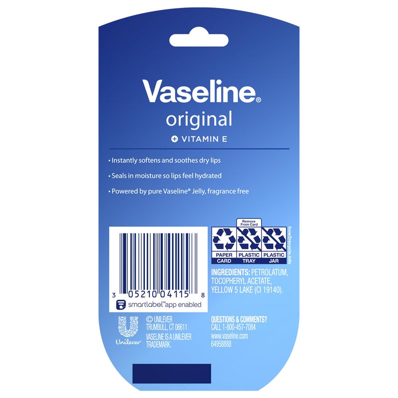 Vaseline مجموعة فازلين لعلاج الشفاه 6 قطع - بلسم شفاه مصغر لعلاج الشفاه الجافة، جل بترولي بحجم السفر، مجموعة هدايا مميزة، 0.25 أونصة لكل واحدة - Image 2