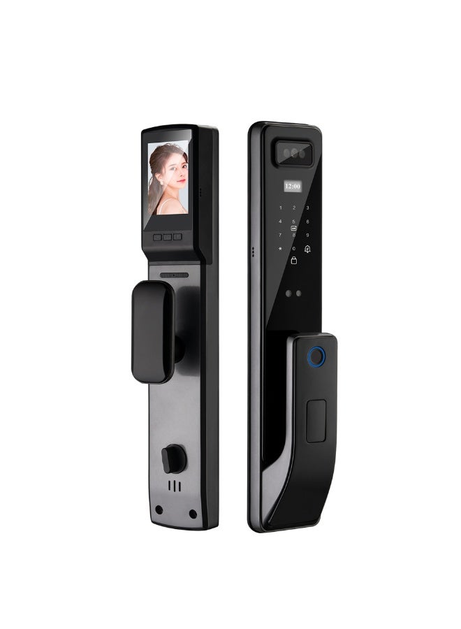 قفل باب ذكي ببصمة الاصبع الدخول بدون مفتاح بميزة التعرف على الوجه ثلاثي الأبعاد تطبيق تويا مع قفل مقاس 6068 - Image 1