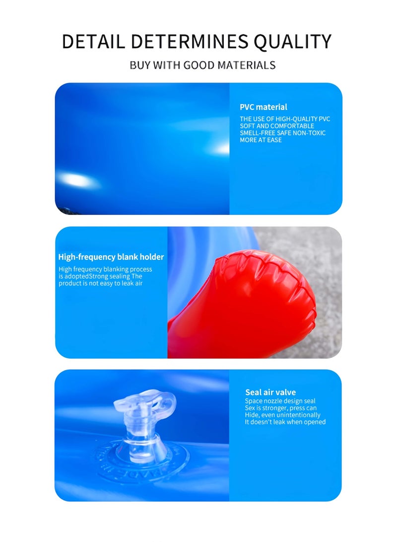 طوق كرة سلة قابل للنفخ للمسبح – PVC متين باللون الأزرق، سهل الاستخدام، مثالي للمتعة العائلية والحفلات المائية الخارجية - Image 4