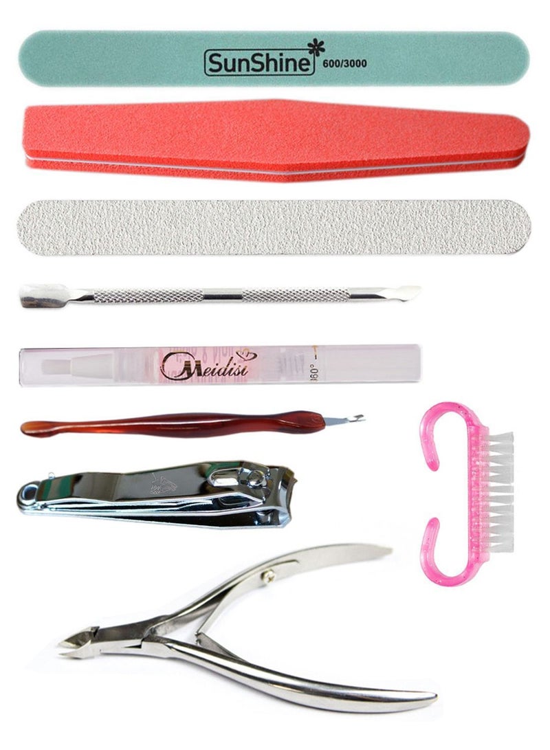 نيبمينينت طقم أدوات العناية بالأظافر مكون من 9 قطع متعدد الألوان - Image 1