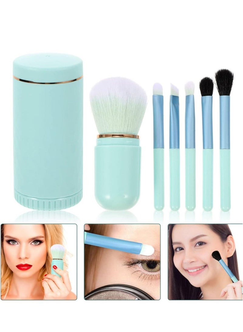 Women's Makeup Brush Set Mini Size Brushes for Blending and Applying Makeup Nanofiber and Wool Bristles Aluminum Tubes and ABS Handles Suitable for All Skin Types Durable Lightweight Easy to Carry and Use for Travel - Image 5