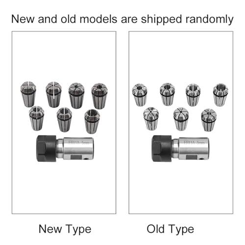 Chazcool 7PCS ER11 Collet Set, 1-7mm Spring Collet Set with 5mm Motor Shaft Holder Milling Extension Rod for CNC Engraving Machine and Milling Lathe Tool - Image 5