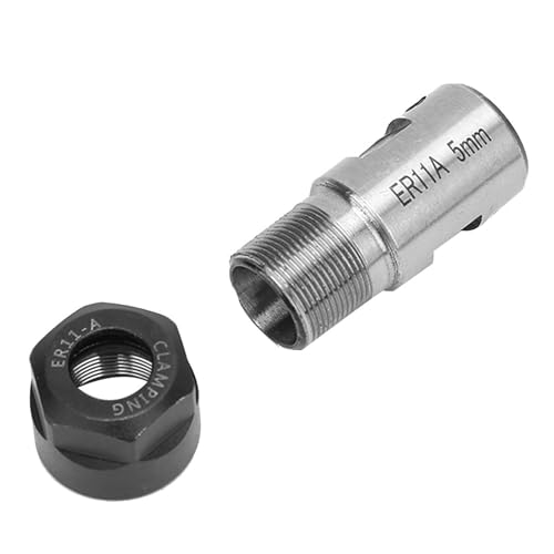 Chazcool 7PCS ER11 Collet Set, 1-7mm Spring Collet Set with 5mm Motor Shaft Holder Milling Extension Rod for CNC Engraving Machine and Milling Lathe Tool - Image 4