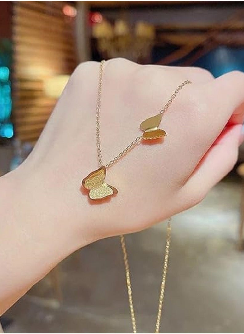MANIKAN - Elegant Necklace Decorated with Stainless Steel Butterfly Pendant Simple Fashion Necklace manikanWomen's Gifts Accessories - Image 1