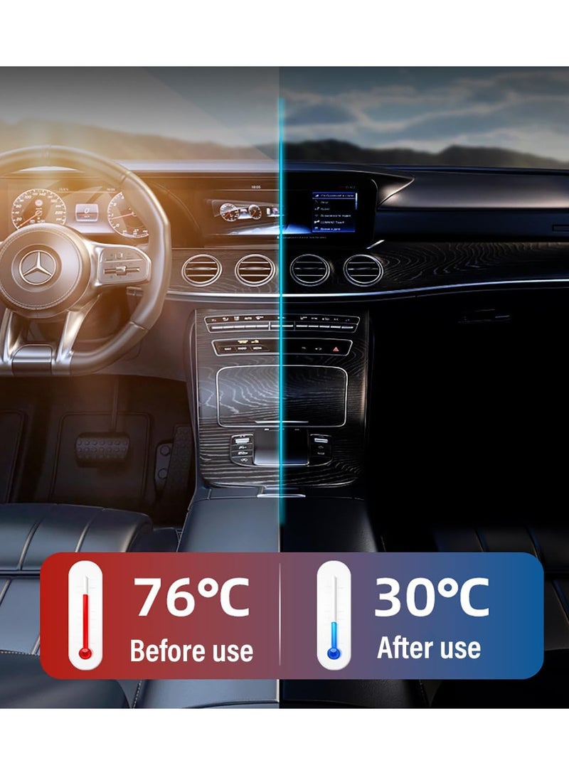 AUTOYSUR Car Windshield Sun Shade, Foldable Reflector Sunshade Offers Ultimate Protection for Car Interior, Cool Reflective Sun Blocker, UV Rays and Heat Sun Visor Protector - Image 3
