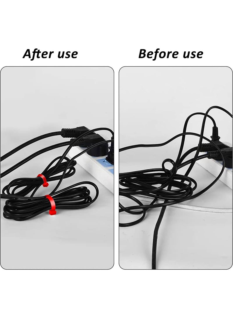 SUNSAR 200 Pack Cable Ties Red Green Blue Yellow 50 pcs per Color 200mm×3.6mm Strong Nylon Plastic Self Locking 8 inch/20 cm Long Multi Color Zip Tie Wraps - Image 4