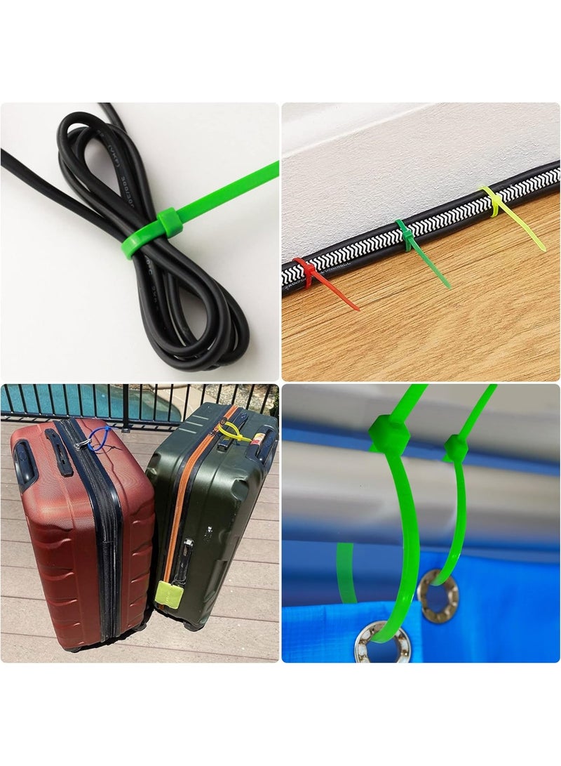 SUNSAR 200 Pack Cable Ties Red Green Blue Yellow 50 pcs per Color 200mm×3.6mm Strong Nylon Plastic Self Locking 8 inch/20 cm Long Multi Color Zip Tie Wraps - Image 5