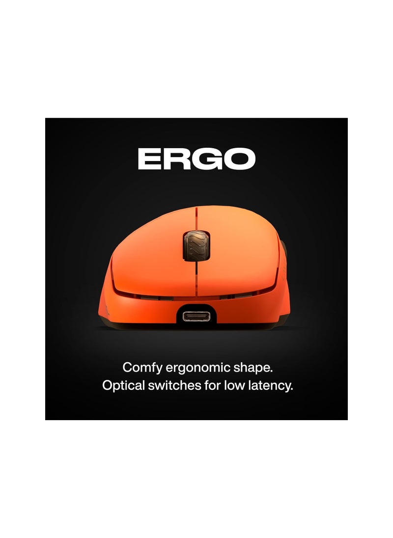 Fnatic - Fnatic x Lamzu Thorn Wireless Pro Gaming Mouse 4K Special Edition, Pixart 3395 Sensor, Epically Light 52g, 80h Battery Life, Optical Switches, Windows & Mac Compatible - Orange - Image 1