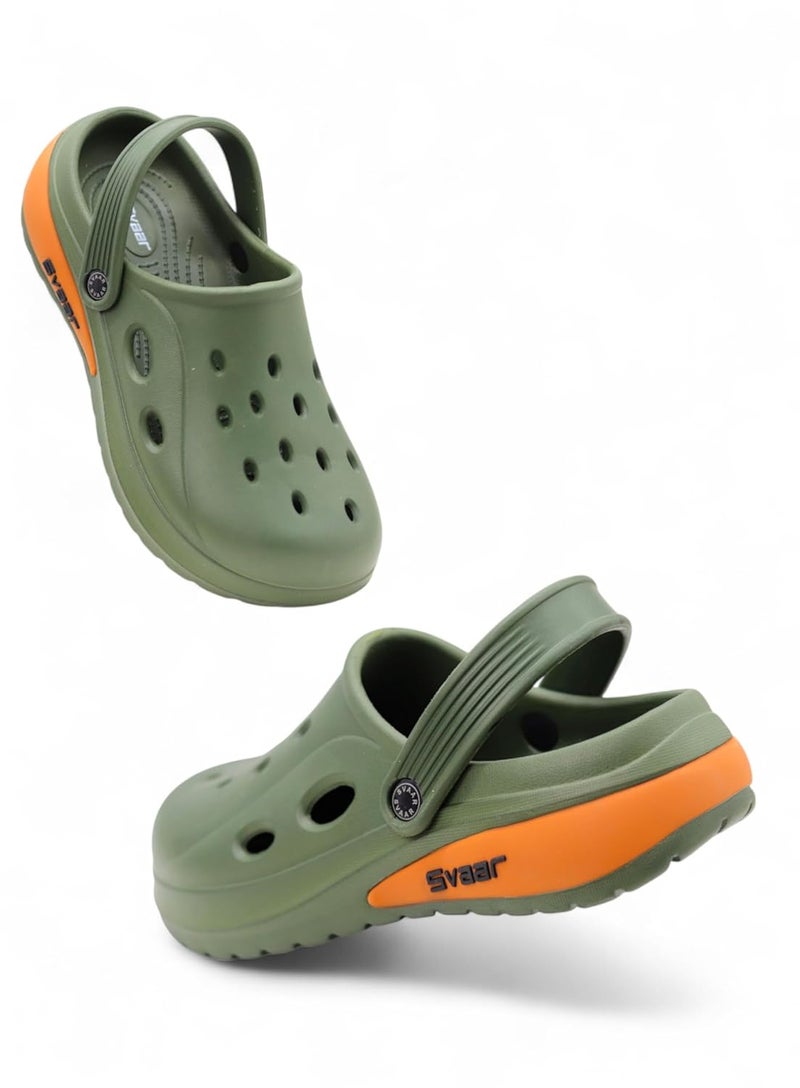 SVAAR صنادل سفار دريفت الكلاسيكية للرجال القابلة للتعديل مع حزام خلفي مريح وخفيف الوزن ومضادة للانزلاق ومقاومة للماء باللون الأسود - Image 1