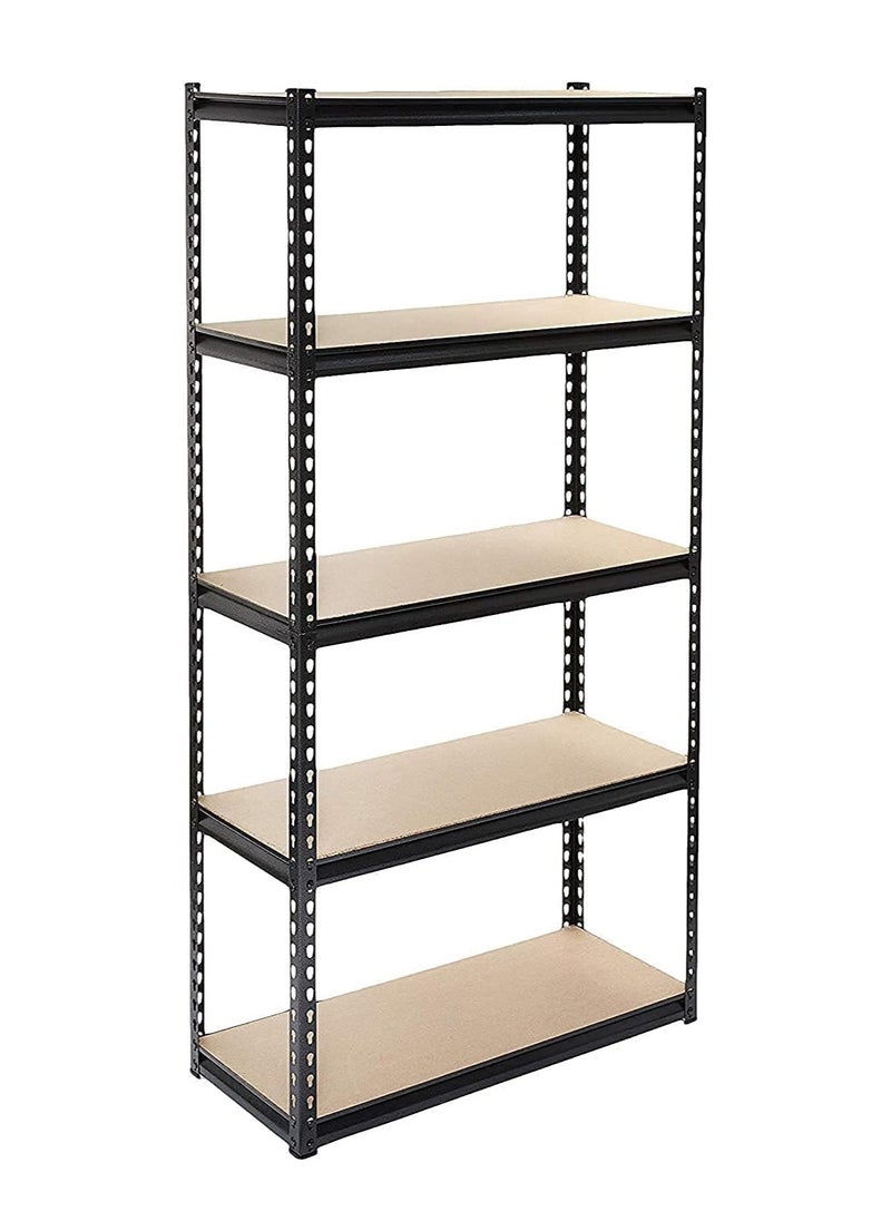 DubaiGallery 5 Layer Black Steel Storage Rack Boltless Shelving Unit Tier Layer Height Adjustable Shelf Organizer  - Image 4