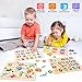 Melofaver Montessori Wooden Peg Puzzles for Toddlers 3 4 5 Year Old 4 Pcs Kids Educational Toys Preschool Learning ActivitiesAlphabet Shape Number and Dinosaur Baby Puzzle Gifts for Boys Girls - Image 4