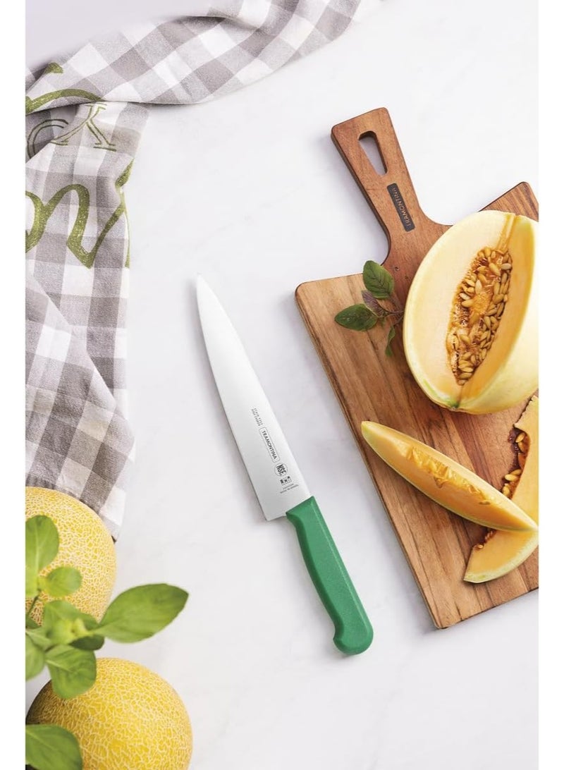 ترامونتينا سكين ترامونتينا الاحترافية للحوم مقاس 8 بوصات بشفرة من الفولاذ المقاوم للصدأ ومقبض من البولي بروبيلين الأخضر مع حماية مضادة للميكروبات - Image 2