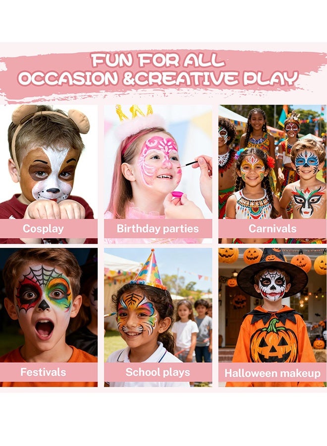 Face Paint Crayons, 12 Colors Face Paints for Children Halloween Make Up Set, Washable Make Up Set Body Painting for Boys Girls, Non Toxic, Party Cosplay Face Paint Crayons for Ages over 3 - Image 3