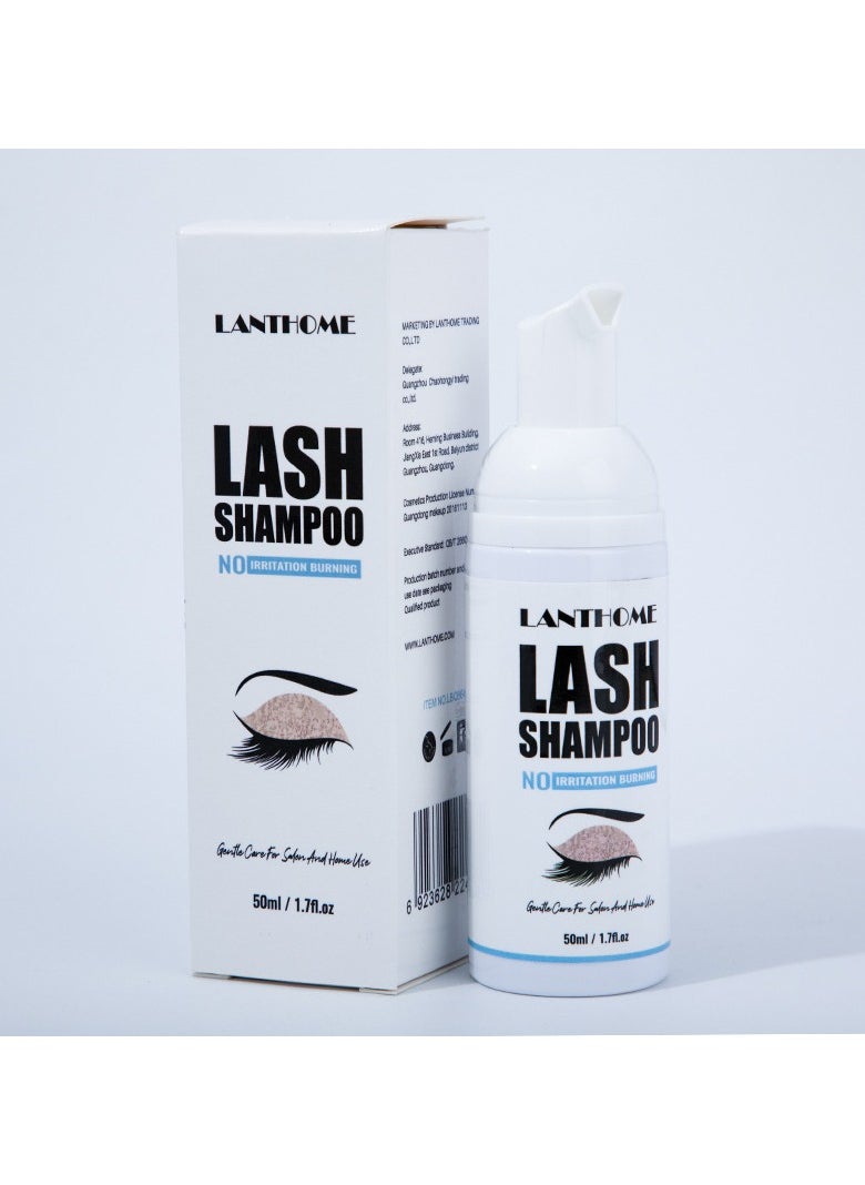 Lanthome Lian Biquan LANTHOME eyelash shampoo eyelash makeup remover foam lash shampoo 50ml  - Image 1