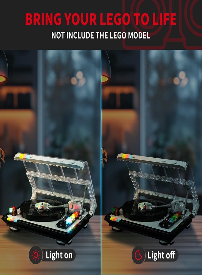 BRIKSMAX 2.0 Light Kit Compatible with LEGO-40699 Retro Record Player Building Kit, Creative DIY LED Lighting Accessories, Decorative Model Kit (Not Included Lego Set) - Image 2