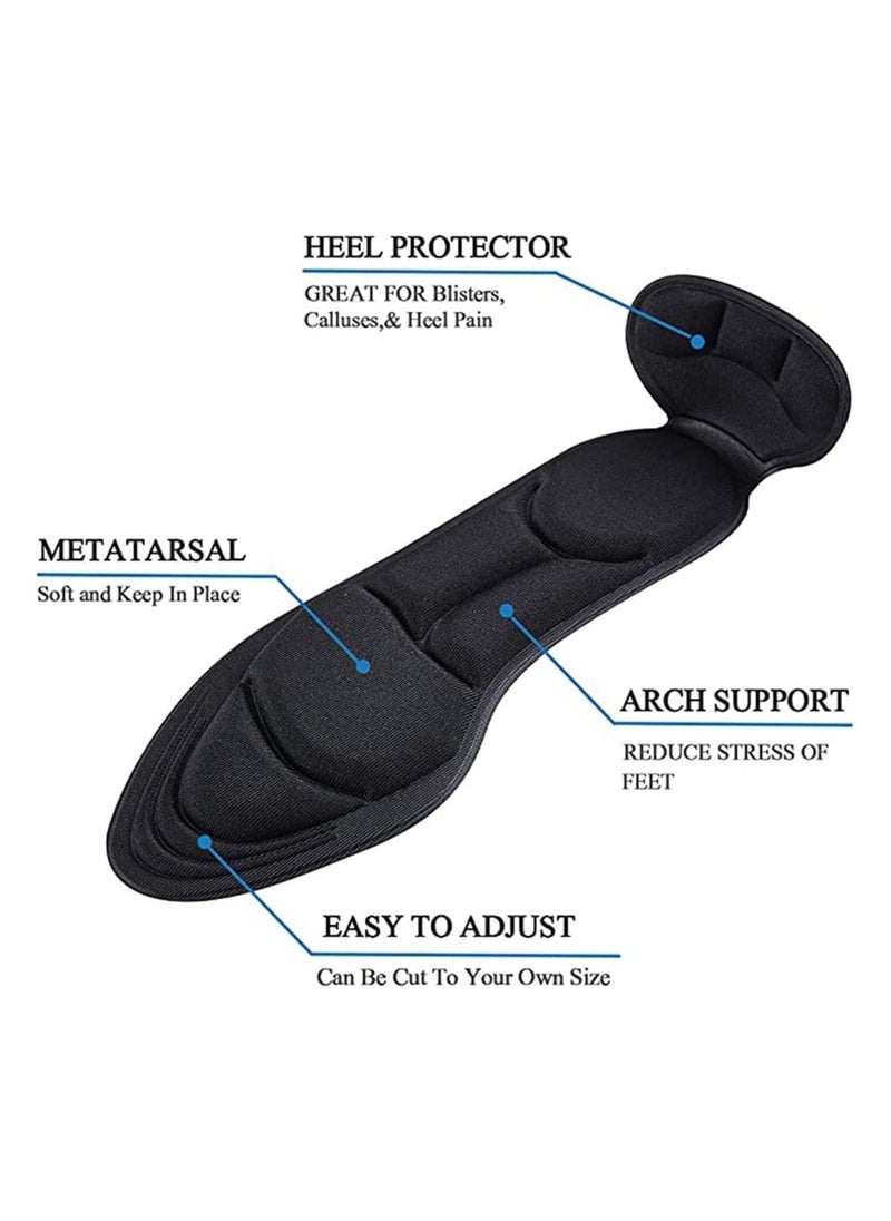 Generic Black Shoe and heel cushion insert pad foam shoe insoles, for loose shoes sore relief comfortable unisex universal fit  - Image 3