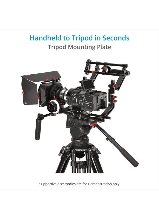 FILMCITY - Filmcity Shoulder Rig Kit w Matte Box & Follow Focus for DSLR Cameras. Ergonomic & Stable, 6” to 9” Convertible Size. Adjustable Handles, ¼” Threads. Comfy Shoulder Pad, Quick Release Plate (FC-03) - Image 1