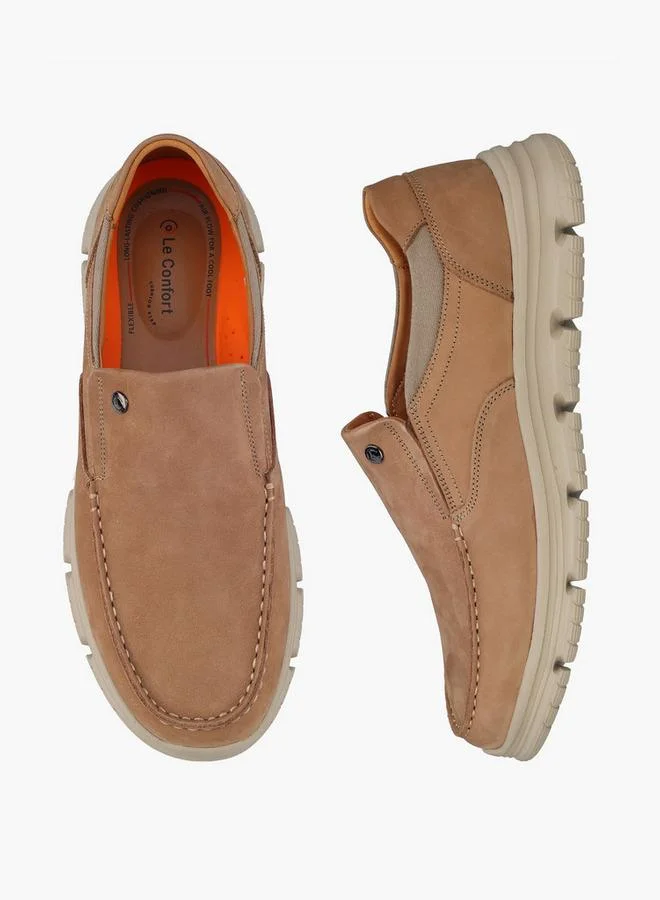 لو كونفورت Men Slip-On Leather Loafers