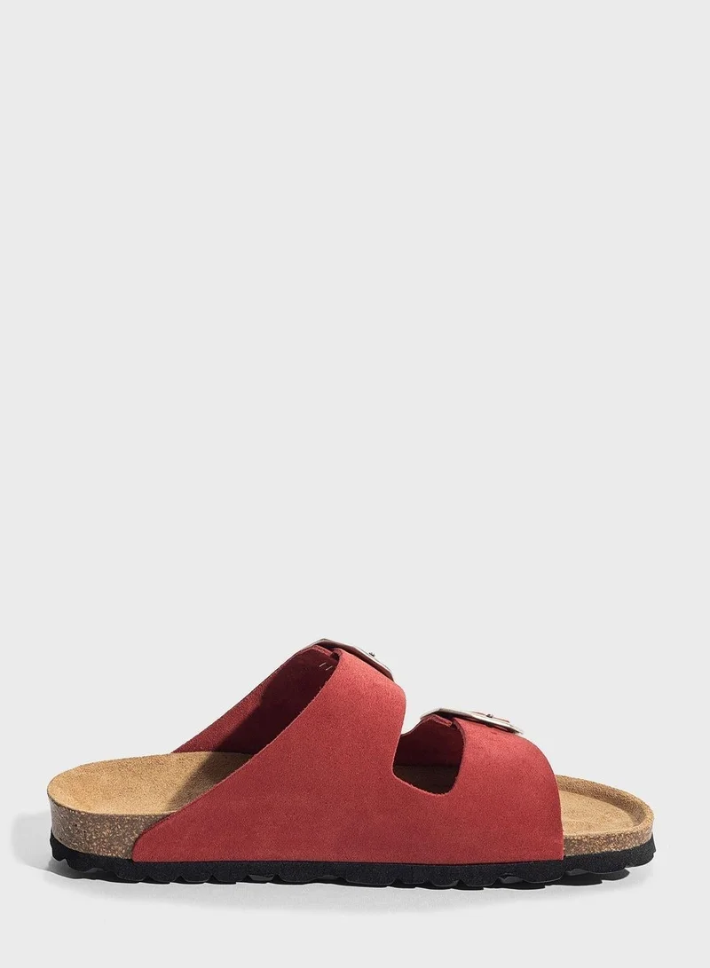 BAYTON Atlas Leather Flat Sandals