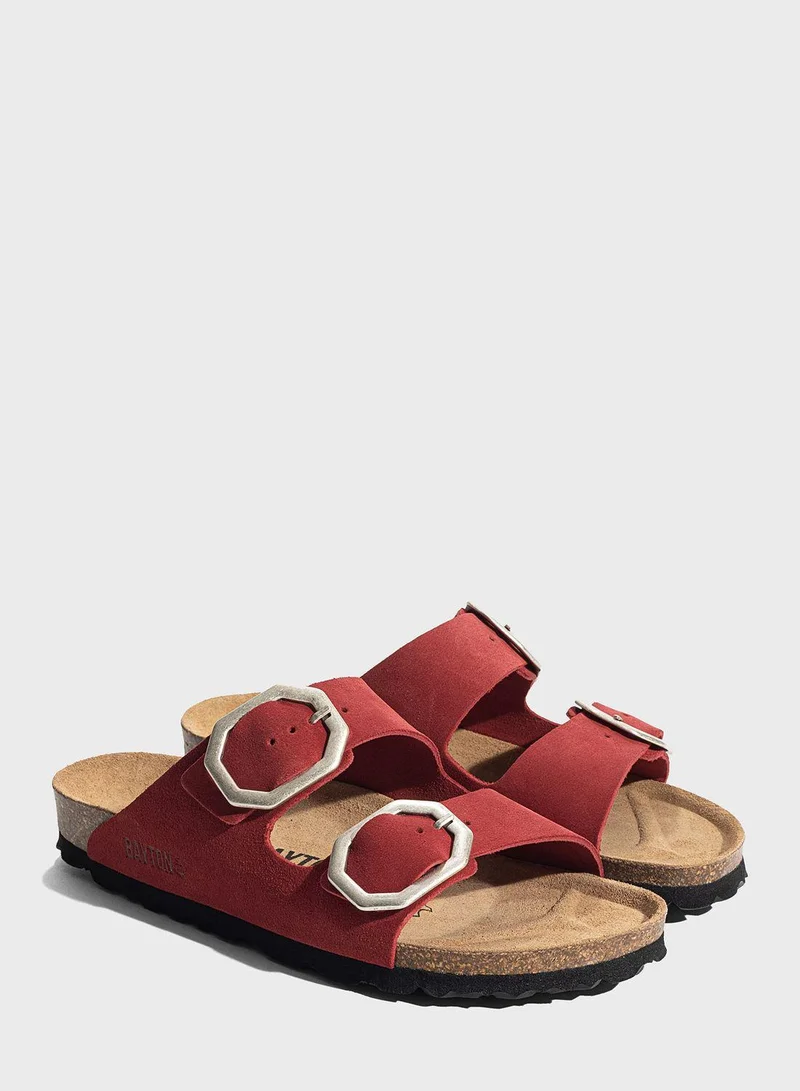 BAYTON Atlas Leather Flat Sandals