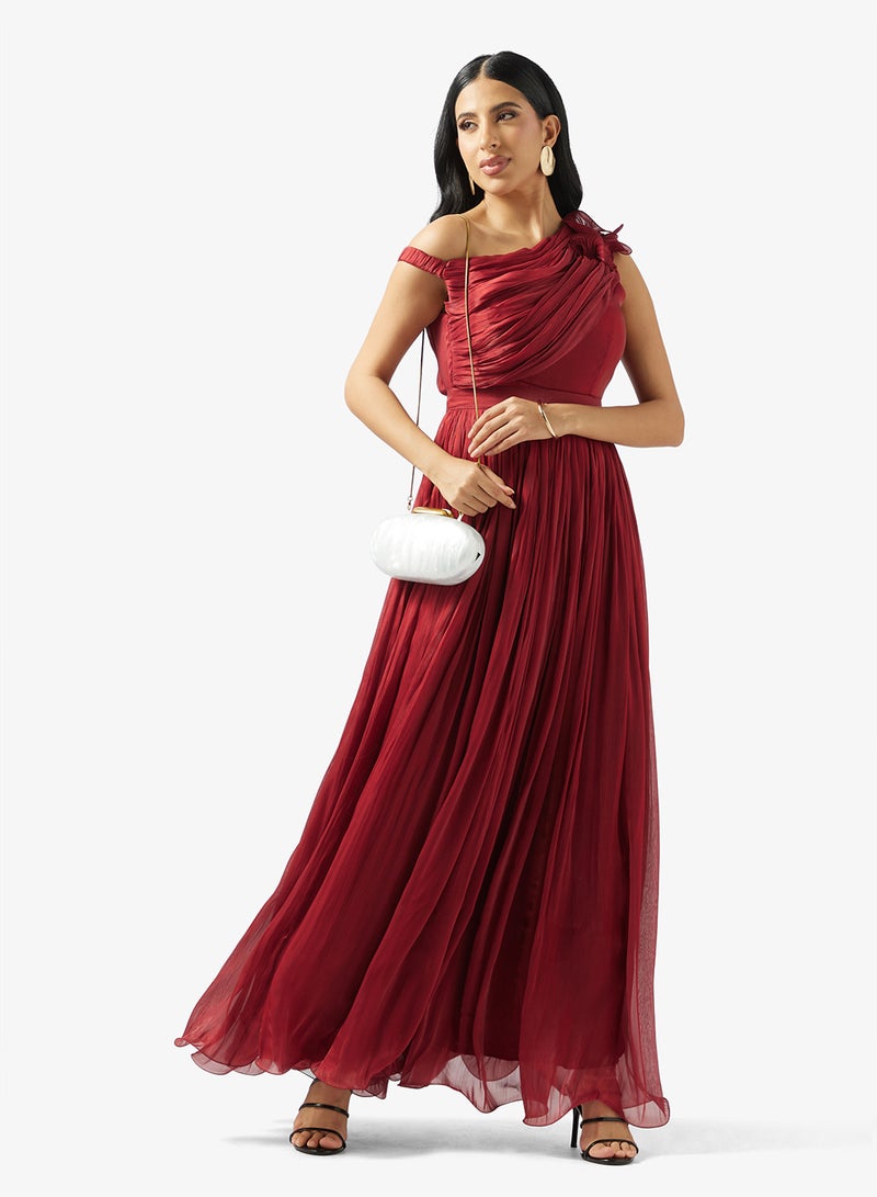 Ella Limited Edition One Shoulder Draped Dress - Image 4