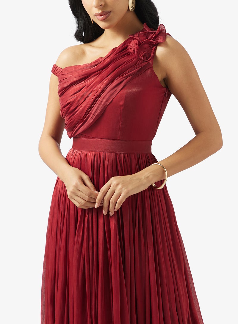 Ella Limited Edition One Shoulder Draped Dress - Image 3