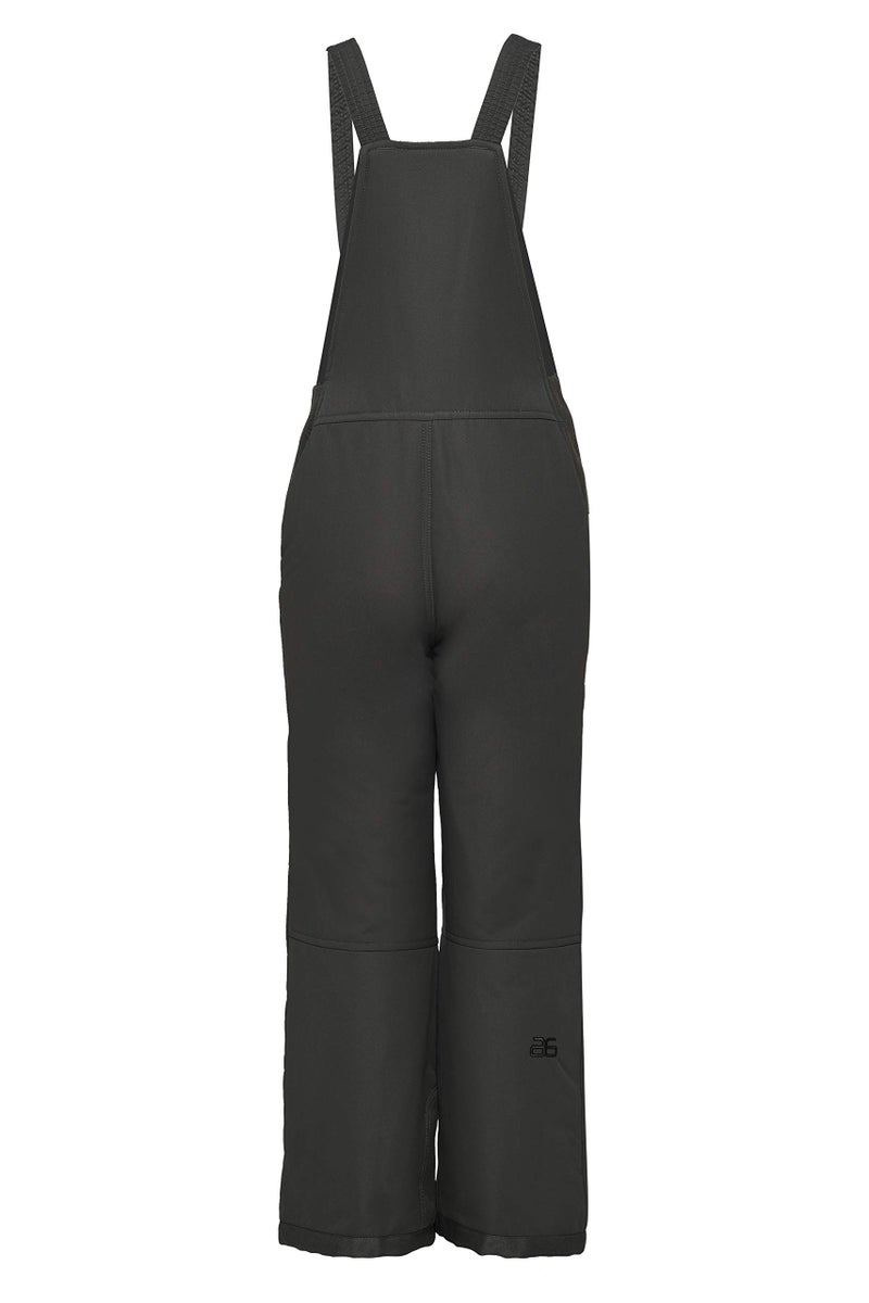 SkiGear Kids Insulated Snow Bib Overalls, Charcoal, X-Large
