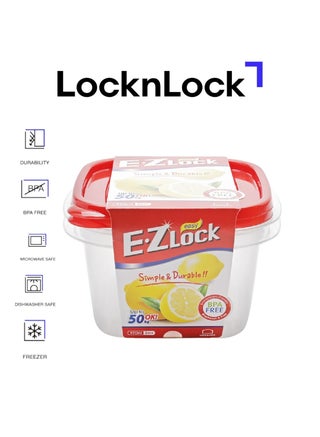 LocknLock EzLock Square Container Set - 970ml (Set of 2), Clear Base, Stackable, Microwave-Safe - pzsku/ZB77C2688780C74887440Z/45/1748505446/bfea6293-0b35-4f45-a5a4-800688b5a756