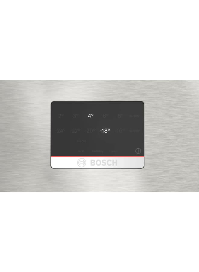 BOSCH Series 4 free-standing fridge-freezer with freezer at bottom 186 x 70 cm Stainless steel KGN55CIEE8 KGN55CIEE8 Brushed steel anti-fingerprint - Image 3