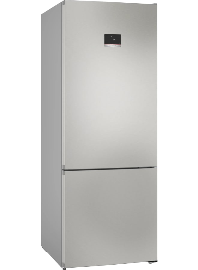 BOSCH Series 4 free-standing fridge-freezer with freezer at bottom 186 x 70 cm Stainless steel KGN55CIEE8 KGN55CIEE8 Brushed steel anti-fingerprint - Image 1